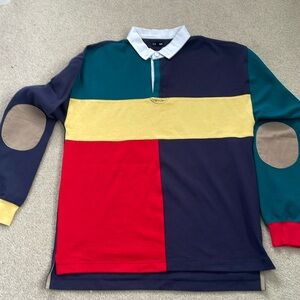 Mens J. Peterman color block shirt.